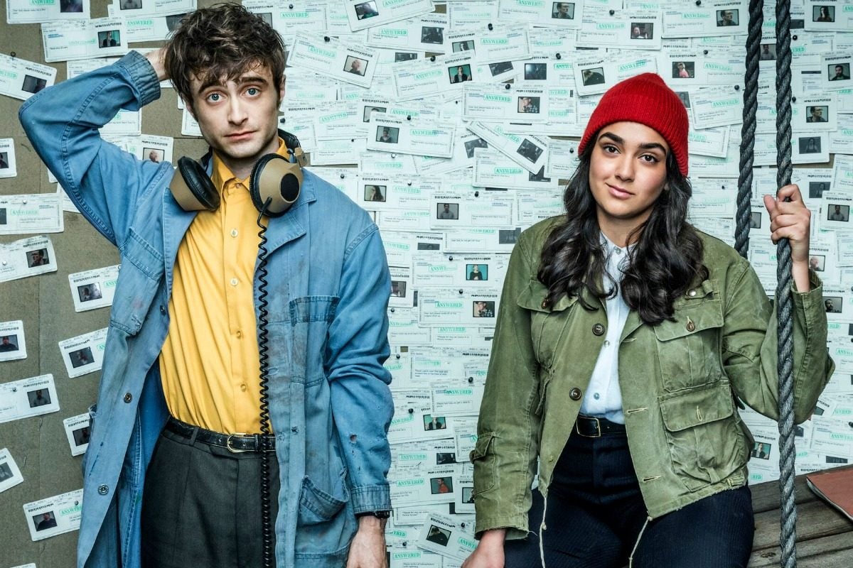 Daniel Radcliffe and Geraldine Viswanathan in Miracle Workers