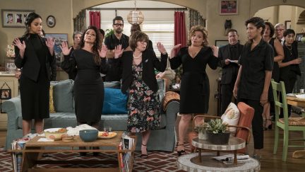 rita moreno, gloria estefan, stephanie beatriz, melissa fumero, and justine machado in One Day at a Time.