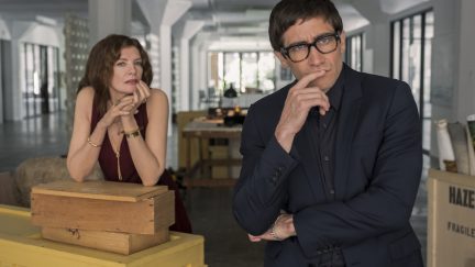 Jake Gyllenhaal and Rene Russo in Netflix's Velvet Buzzsaw