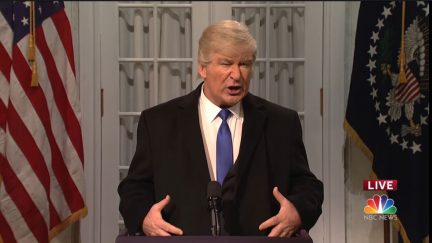 alec baldwin plays donald trump in the saturday night live cold open