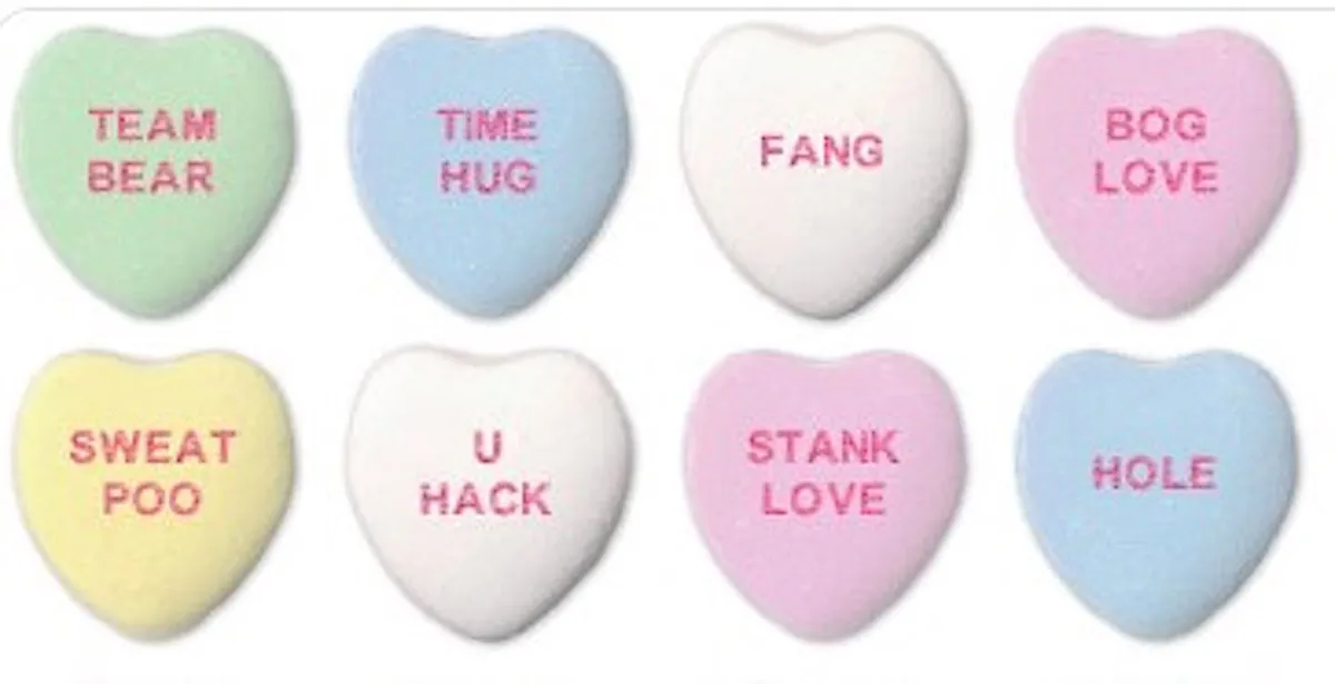 candy hearts derived from a neural network algorithm