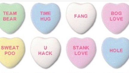 candy hearts derived from a neural network algorithm