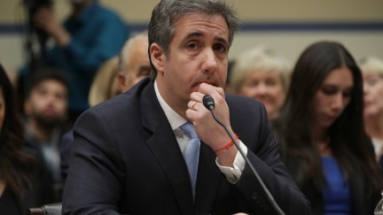 Michael Cohen looks sad while testifying about all his crimes.