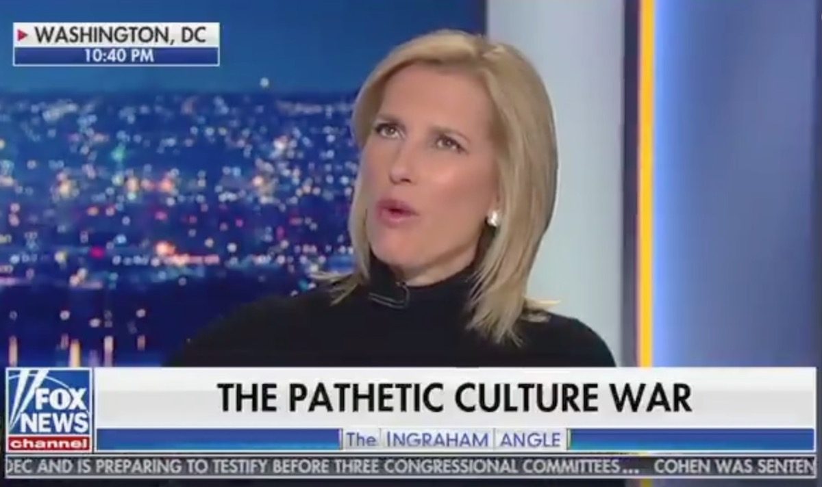Laura Ingraham spouts nonsense on Fox News
