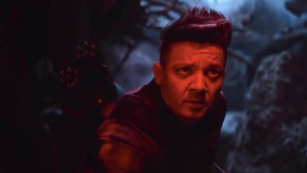 Hawkeye/Ronin looking confused in Avengers: Endgame.