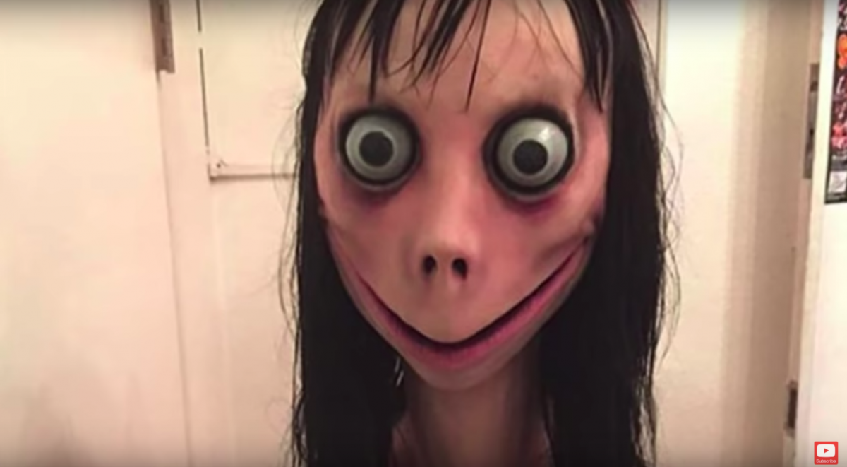 The Momo Challenge image scaring parents.