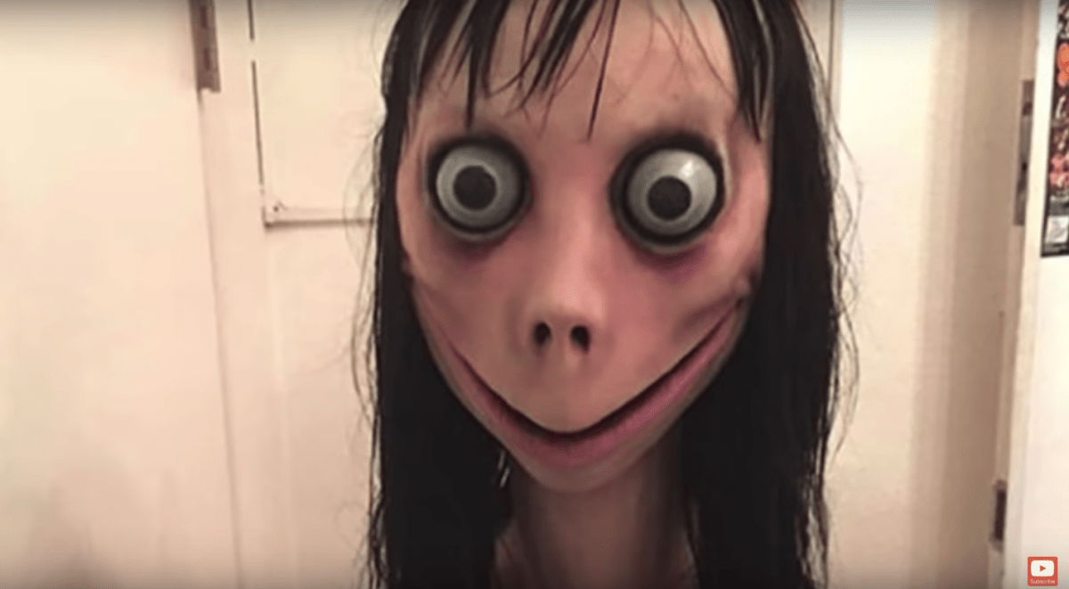 The Momo Challenge image scaring parents.
