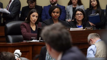 Rep. Alexandria Ocasio-Cortez, Rep. Ayanna Pressley and Rep. Rashida Tlaib are an intimidating force at a congressional hearing.