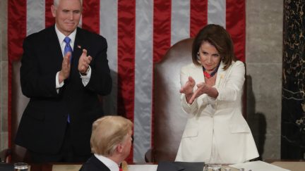 Nancy Pelosi sarcastically claps at Donald Trump's State of the Union Address
