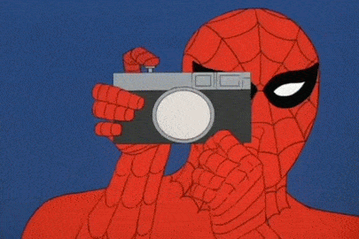 Spider-Man camera gif