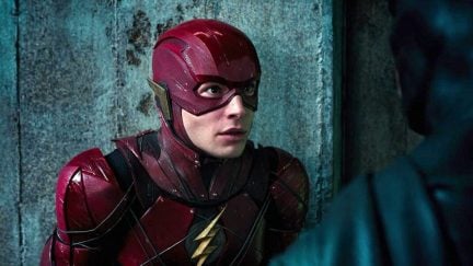 Ezra Miller plays Barry Allen/The Flash in DCEU's Justice League.