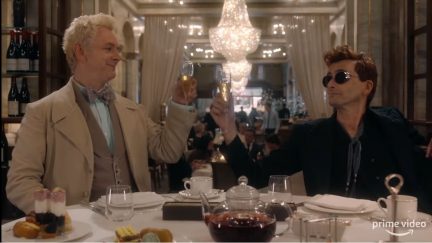 Michael Sheen and David Tennant play an angel and a demon in Amazon's Good Omens.