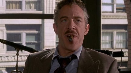 J.K. Simmons plays J. Jonah Jameson in the Raimi Spider-Man films.