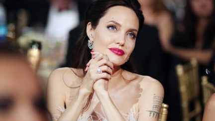 Actor/director Angelina Jolie attends The 23rd Annual Critics' Choice Awards at Barker Hangar on January 11, 2018 in Santa Monica, California. (Photo by Christopher Polk/Getty Images for The Critics' Choice Awards )
