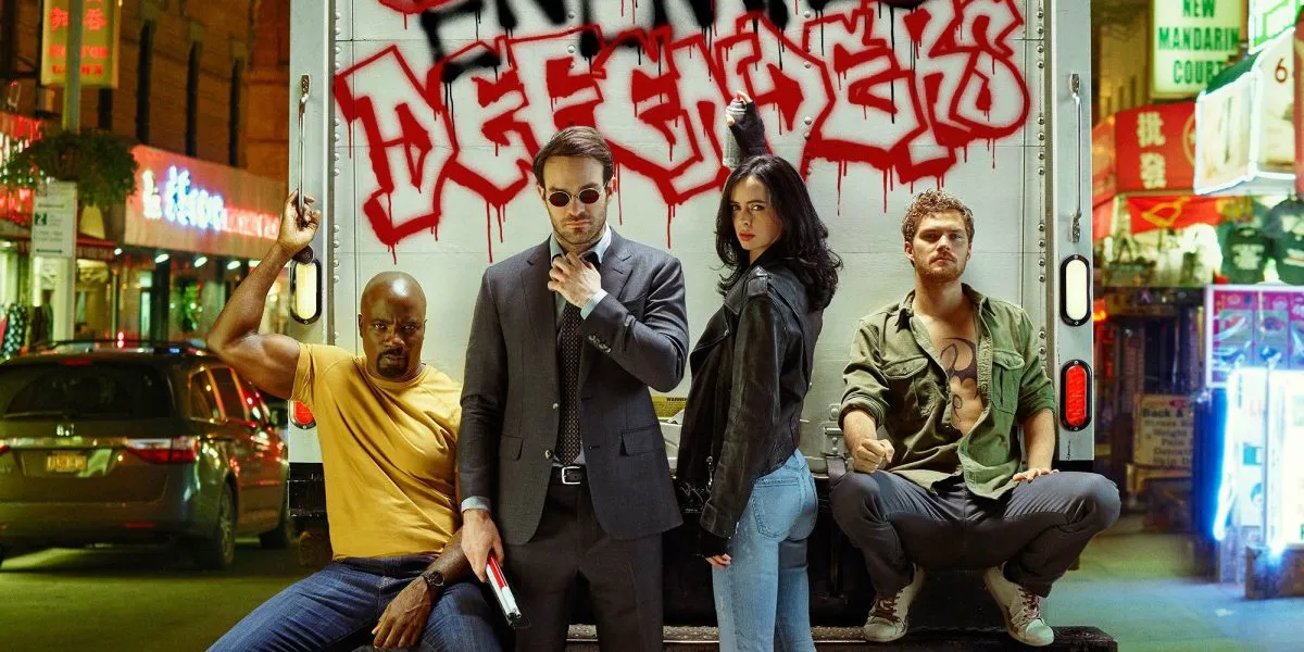 luke cage, daredevil, jessica jones and iron fist assemble for the defenders.