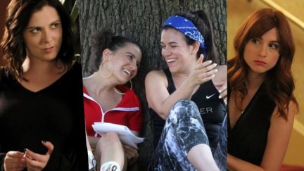 Montage: Rebecca Bunch in Crazy Ex-Girlfriend, Ilana and Abbi in Broad City, and Gretchen Cutler in You're the Worst.
