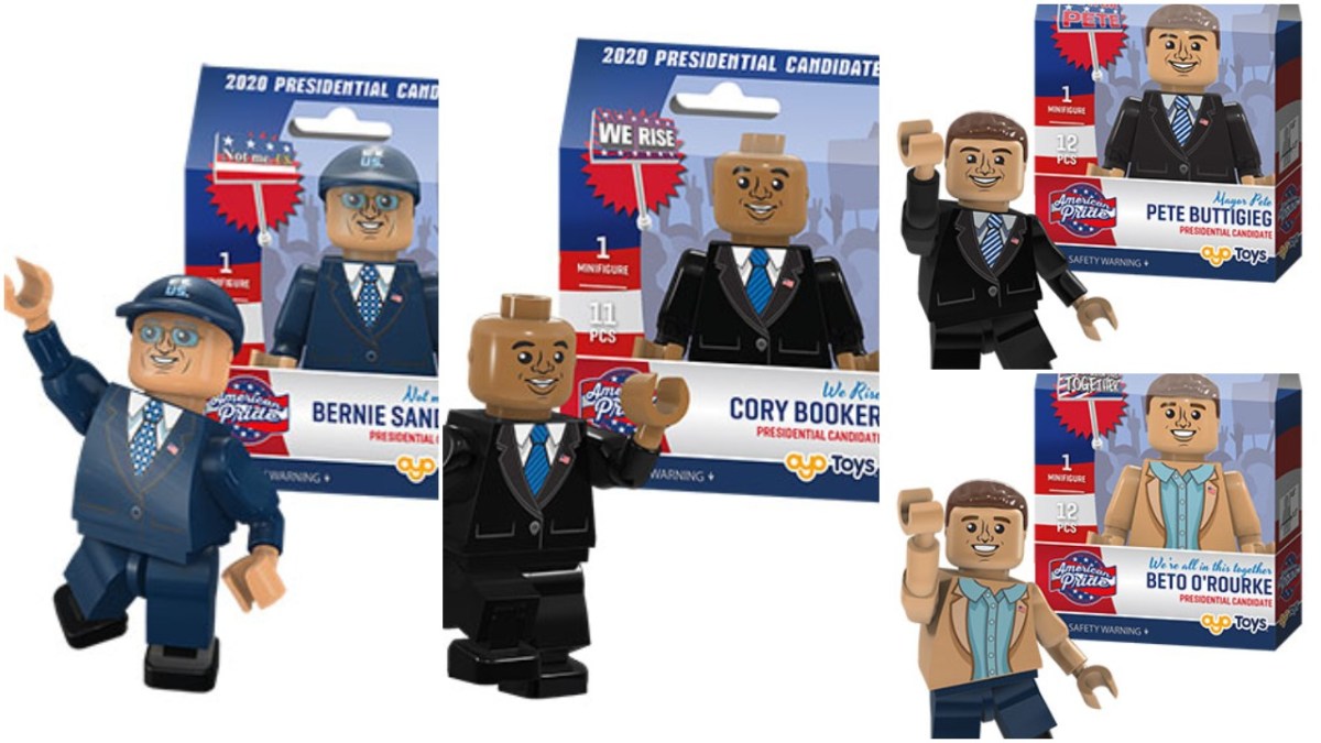 Minifigs of 2020 presidential candidates, sans any women