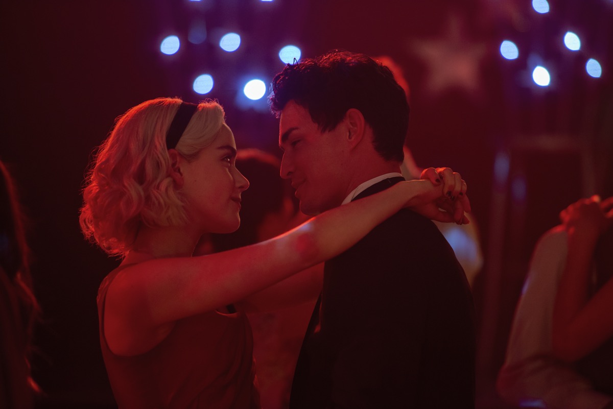 Sabrina and Nick dance on Chilling Adventures of Sabrina.