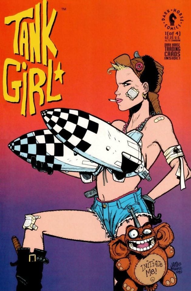 Tank Girl cover art for dark horse comics.