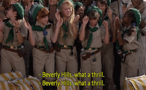 the girls chant their slogan in troop beverly hills.