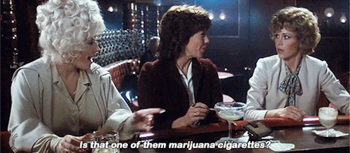 dolly parton, lily tomlin, and jane fonda in 9 to 5.