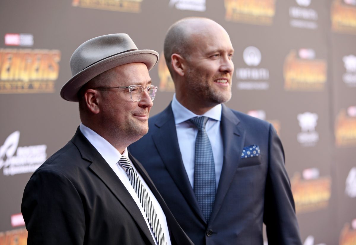 Screenwriters Christopher Markus (L) and Stephen McFeely attend the Los Angeles Global Premiere for Marvel Studios Avengers: Infinity War on April 23, 2018 in Hollywood, California.