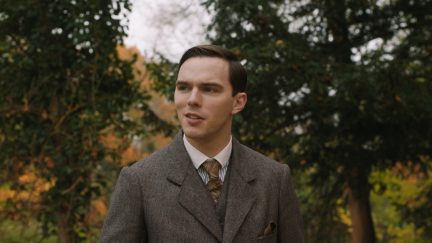 Nicholas Hoult in Tolkien (2019) playing the lead in this movie because Warner Bros already has Eddie Redmayne doing something else.
