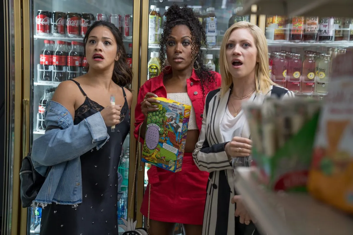 Gina Rodriguez, DeWanda Wise, and Brittany Snow in Netflix's Someone Great.
