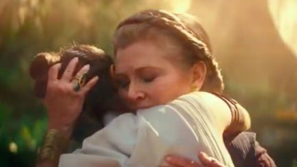 Leia Organa and Rey in Star Wars Episode IX: The Rise of Skywalker