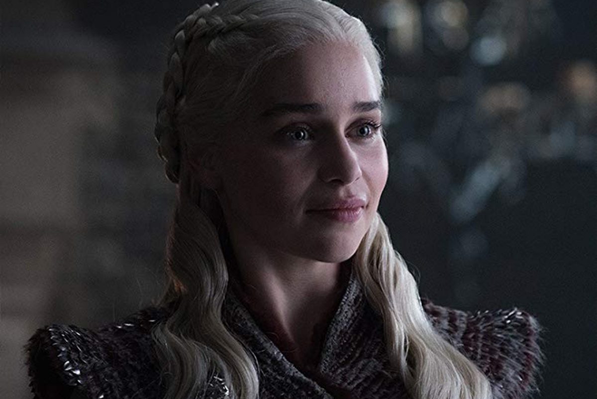 Closeup of Daenerys Targaryen in HBO's Game of Thrones.