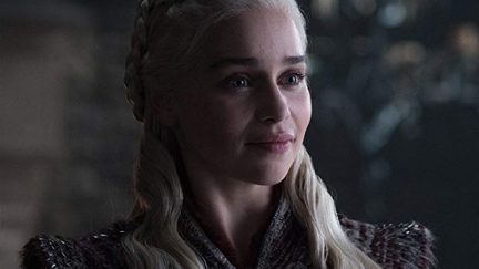 Closeup of Daenerys Targaryen in HBO's Game of Thrones.