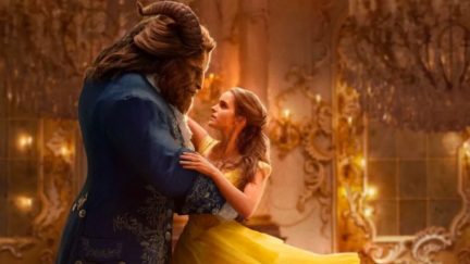 Belle and the Beast dance in Disney's live-action Beauty and the Beast.