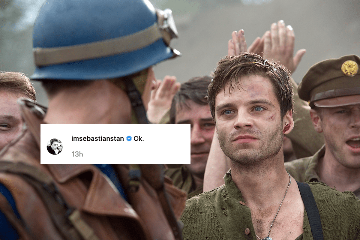 Sebastian Stan reacts to Winter Soldier/Falcon series