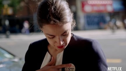 The trailer for Knock Down the House centers on Alexandria Ocasio-Cortez, pictured here.