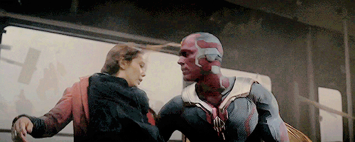 paul bettany and elizabeth olson as everyone's third favorite mcu couple.