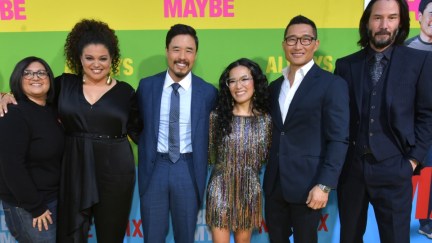 Nahnatchka Khan, Michelle Buteau, Randall Park, Ali Wong, Daniel Dae Kim and Keanu Reeves attend the world premiere of Netflix's 'Always Be My Maybe' at Regency Village Theatre on May 22, 2019 in Westwood, California. (Photo by Emma McIntyre/Getty Images for Netflix)