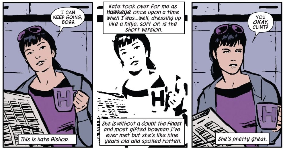 Kate Bishop in Marvel Comics.