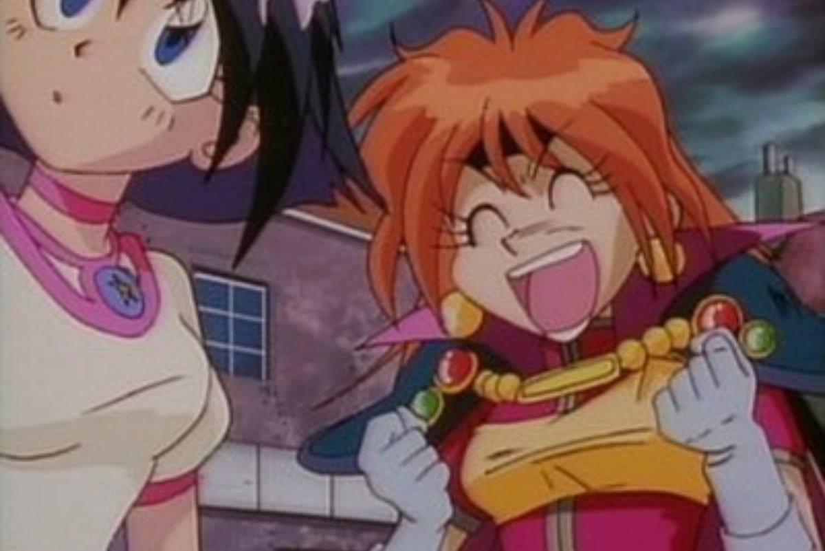 Lina and Amelia watching something about to explore or something like that on Slayers