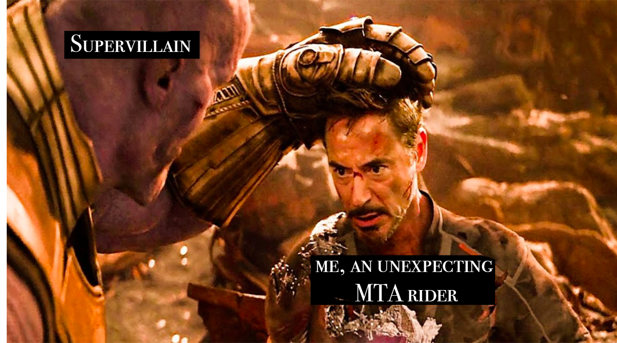 Thanos as a supervillain, Iron Man as a New Yorker