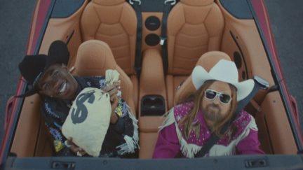 Old Town Road Still of Lil Nas X getting haters money