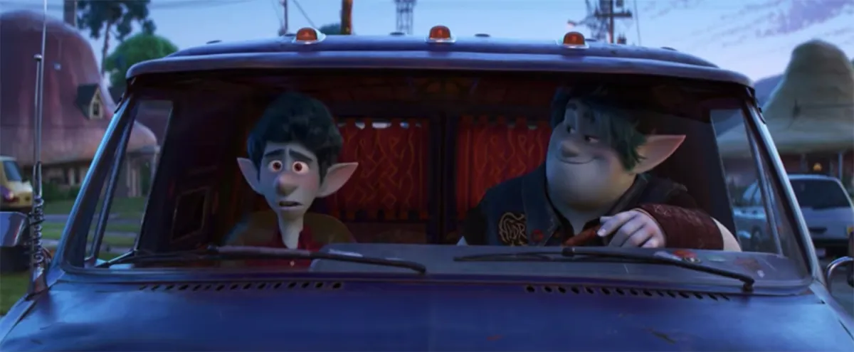 Tom Holland and Chris Pratt voice characters in Pixar's Onward.