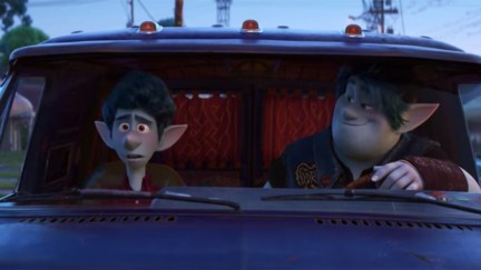 Tom Holland and Chris Pratt voice characters in Pixar's Onward.