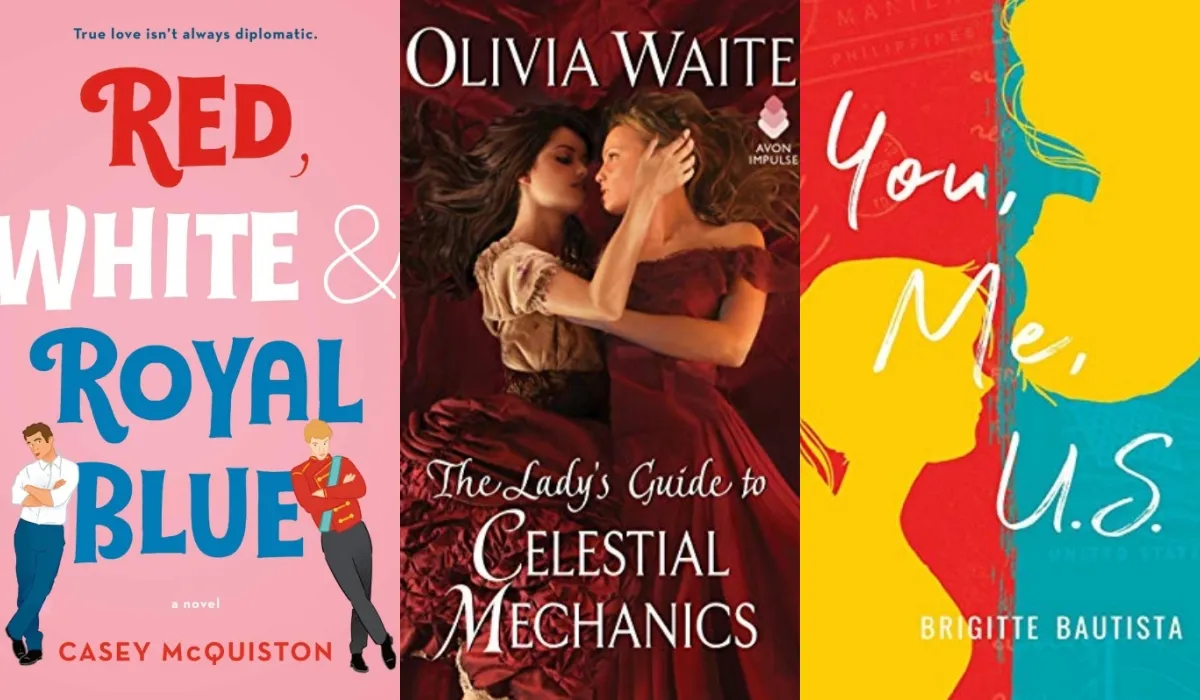 3 Queen Romance Titles: "Red, White & Royal Blue", "Celestial Mechanics"& "You, Me, Us"