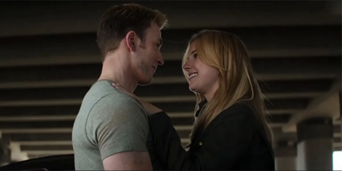 Steve Rogers and Sharon being cute but sadly we have to watch