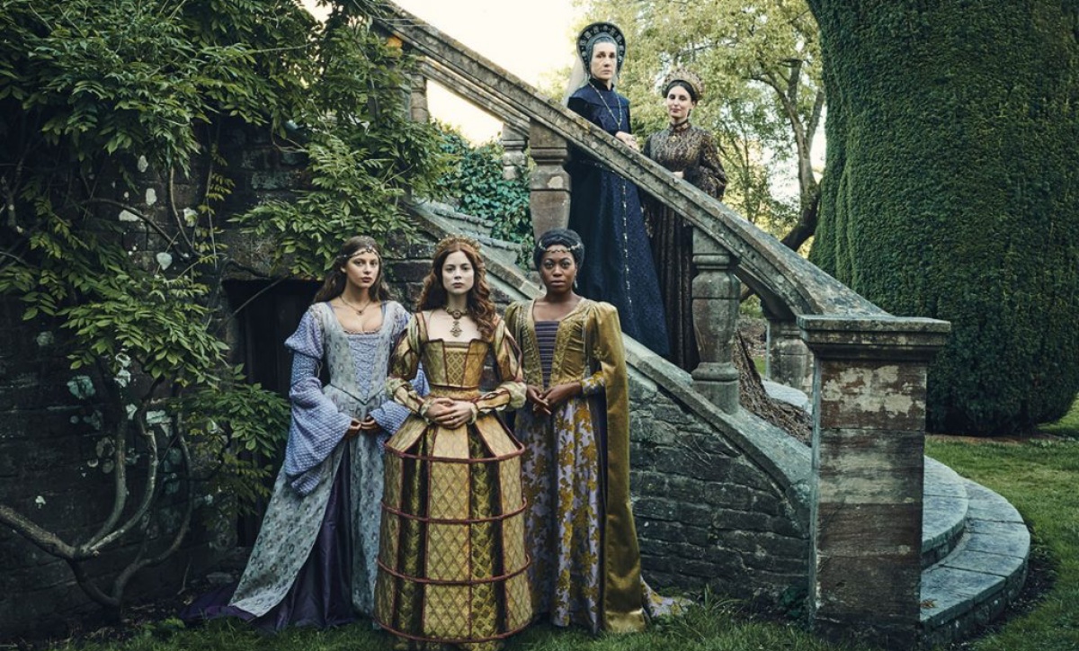 Harriet Walter, Nadia Parkes, Charlotte Hope, Laura Carmichael, and Stephanie Levi-John in The Spanish Princess (2019)