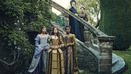 Harriet Walter, Nadia Parkes, Charlotte Hope, Laura Carmichael, and Stephanie Levi-John in The Spanish Princess (2019)