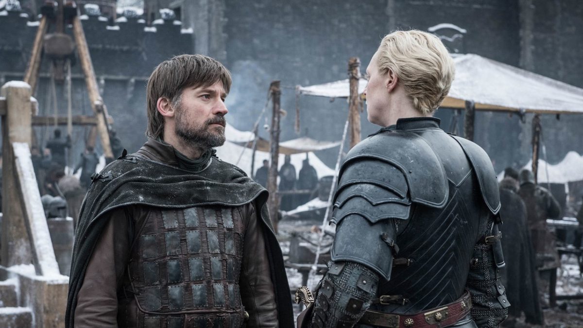 Gwendoline Christie and Nikolaj Coster-Waldau in Game of Thrones