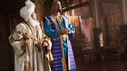 Will Smith and Mena Massoud in Aladdin (2019)