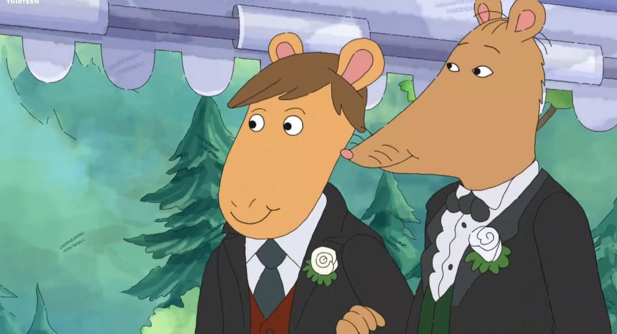 Mr. Ratburn and his husband get married and become the superheroes we need in Arthur.