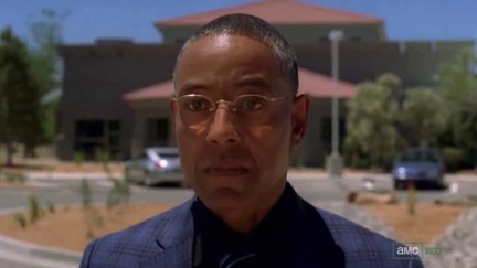 Gus Fring (Giancarlo Esposito) scares the living hell out of audiences during a scene from Breaking Bad.